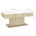 Mesa de centro madera contrachapada blanco y roble 96x50x45 cm