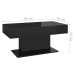 Mesa de centro madera contrachapada negro brillante 96x50x45 cm