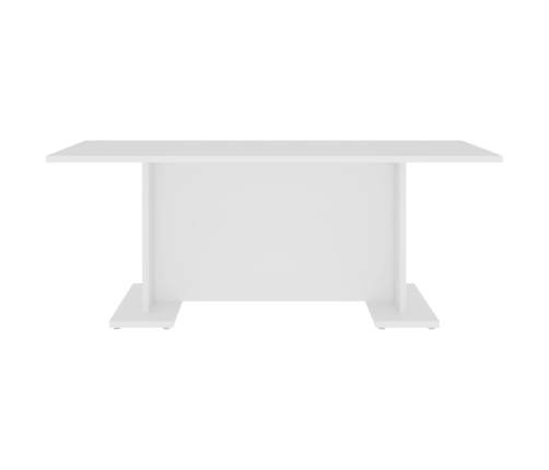 Mesa de centro de madera contrachapada blanco 103,5x60x40 cm