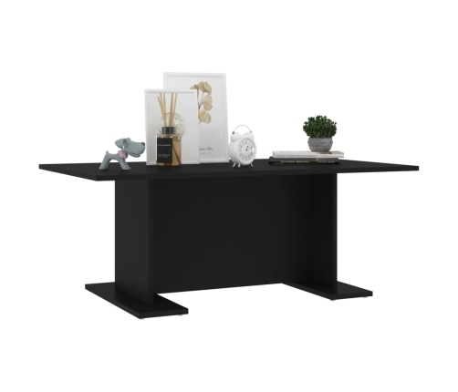 Mesa de centro madera contrachapada negro 103,5x60x40 cm