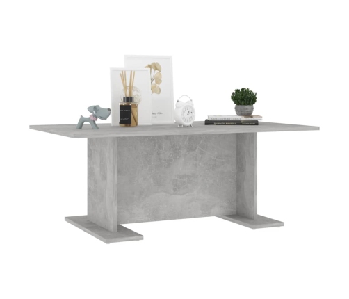 vidaXL Mesa de centro madera contrachapada gris hormigón 103,5x60x40cm