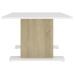 vidaXL Mesa de centro madera contrachapada blanco roble 103,5x60x40cm