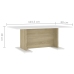 vidaXL Mesa de centro madera contrachapada blanco roble 103,5x60x40cm