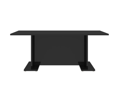 Mesa de centro madera contrachapada negro brillo 103,5x60x40 cm