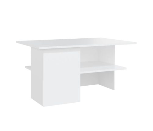 Mesa de centro madera contrachapada blanco 90x60x46,5 cm