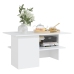 Mesa de centro madera contrachapada blanco 90x60x46,5 cm