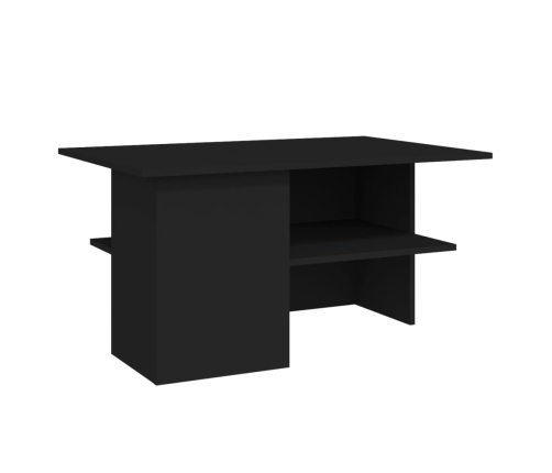 vidaXL Mesa de centro madera contrachapada negro 90x60x46,5 cm