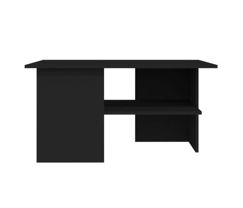 Mesa de centro madera contrachapada negro 90x60x46,5 cm