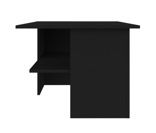 Mesa de centro madera contrachapada negro 90x60x46,5 cm