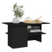 vidaXL Mesa de centro madera contrachapada negro 90x60x46,5 cm