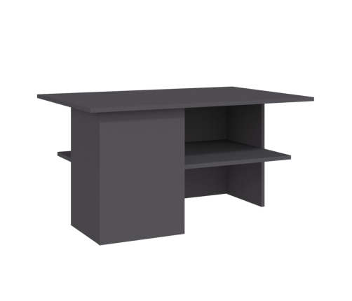 Mesa de centro madera contrachapada gris 90x60x46,5 cm