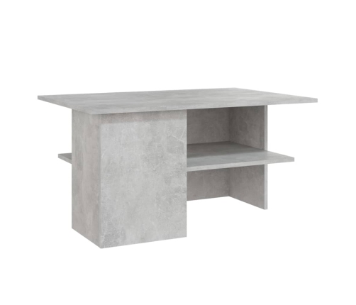 vidaXL Mesa de centro madera contrachapada gris hormigón 90x60x46,5 cm