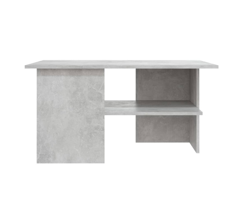 vidaXL Mesa de centro madera contrachapada gris hormigón 90x60x46,5 cm