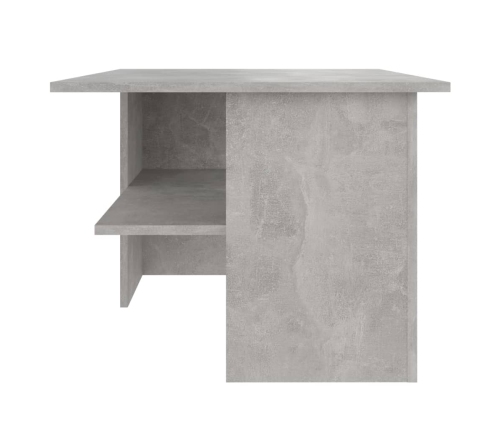 vidaXL Mesa de centro madera contrachapada gris hormigón 90x60x46,5 cm