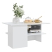 vidaXL Mesa de centro madera contrachapada blanco brillo 90x60x46,5 cm