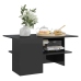 Mesa de centro madera contrachapada negro brillo 90x60x46,5 cm