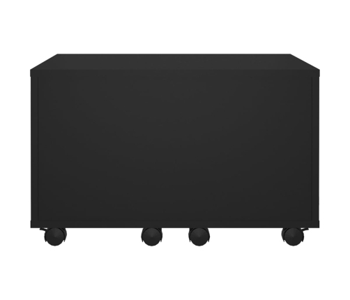 vidaXL Mesa de centro madera contrachapada negro 60x60x38 cm