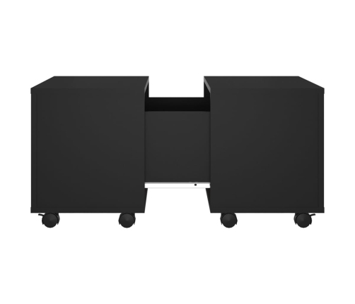 vidaXL Mesa de centro madera contrachapada negro 60x60x38 cm