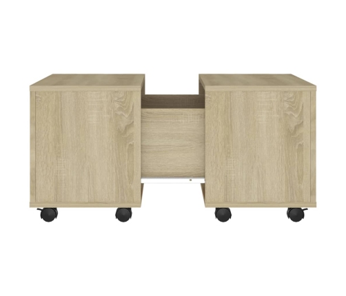 Mesa de centro madera contrachapada roble Sonoma 60x60x38 cm