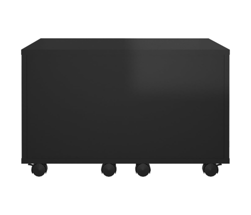 vidaXL Mesa de centro madera contrachapada negro brillante 60x60x38 cm