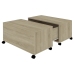 Mesa de centro madera contrachapada roble Sonoma 75x75x38 cm