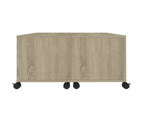 Mesa de centro madera contrachapada roble Sonoma 75x75x38 cm