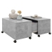 Mesa de centro madera contrachapada gris hormigón 75x75x38 cm