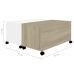 vidaXL Mesa de centro madera contrachapada blanco y roble 75x75x38 cm