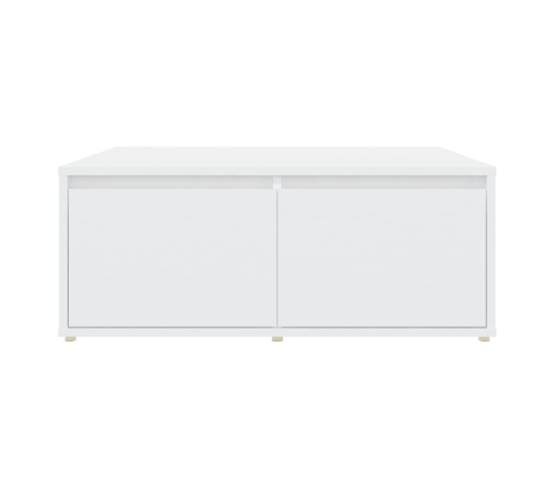 Mesa de centro madera contrachapada blanco 80x80x31 cm