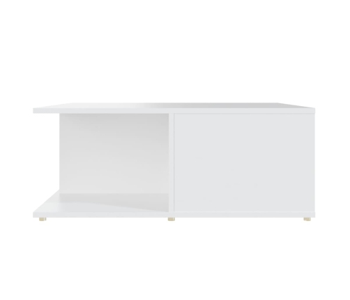 Mesa de centro madera contrachapada blanco 80x80x31 cm