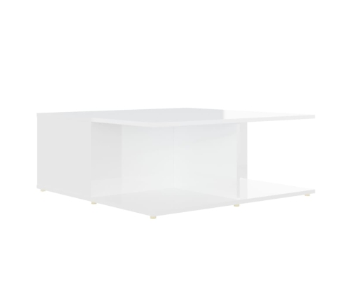 Mesa de centro madera contrachapada blanco 80x80x31 cm