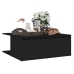 vidaXL Mesa de centro madera contrachapada negro 80x80x31 cm