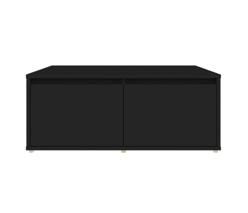 vidaXL Mesa de centro madera contrachapada negro 80x80x31 cm