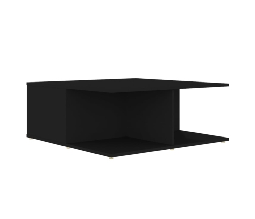 Mesa de centro madera contrachapada negro 80x80x31 cm