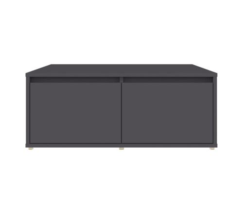 Mesa de centro madera contrachapada gris 80x80x31 cm