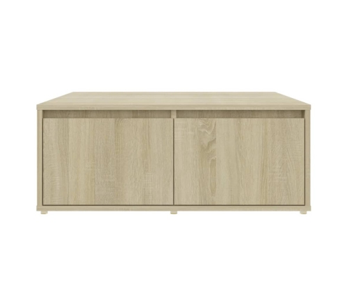 Mesa de centro madera contrachapada roble Sonoma 80x80x31 cm