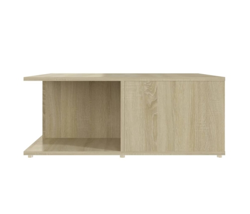 Mesa de centro madera contrachapada roble Sonoma 80x80x31 cm