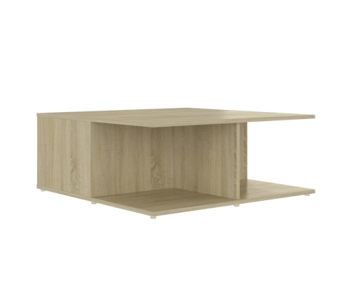 Mesa de centro madera contrachapada roble Sonoma 80x80x31 cm