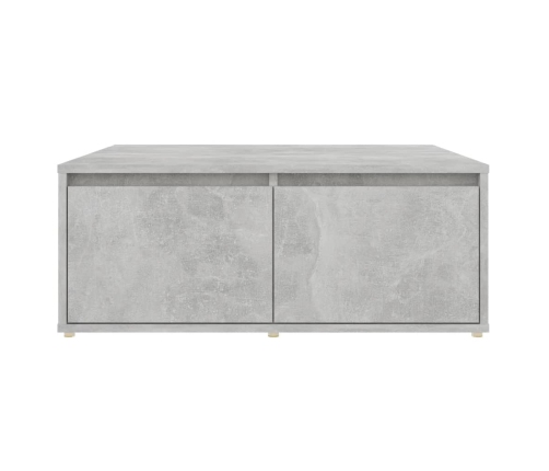 Mesa de centro madera contrachapada gris hormigón 80x80x31 cm