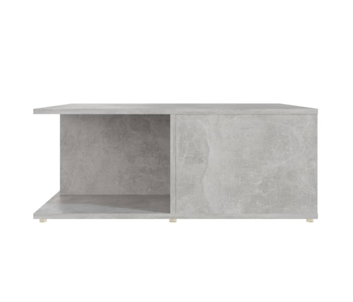 Mesa de centro madera contrachapada gris hormigón 80x80x31 cm