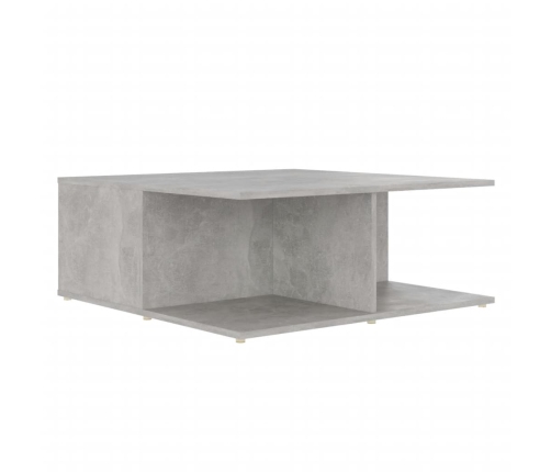 Mesa de centro madera contrachapada gris hormigón 80x80x31 cm