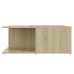 Mesa de centro madera contrachapada blanco y roble 80x80x31 cm