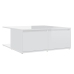 Mesa de centro madera contrachapada blanco brillante 80x80x31cm