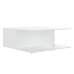 Mesa de centro madera contrachapada blanco brillante 80x80x31cm