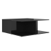 Mesa de centro madera contrachapada negro brillante 80x80x31 cm