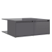 vidaXL Mesa de centro madera contrachapada gris brillante 80x80x31 cm