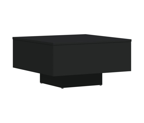 Mesa de centro madera contrachapada negro 60x60x31,5 cm