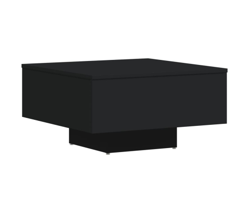 vidaXL Mesa de centro madera contrachapada negro 60x60x31,5 cm