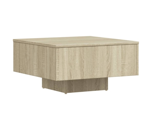 Mesa de centro madera contrachapada roble Sonoma 60x60x31,5 cm