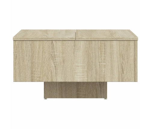 Mesa de centro madera contrachapada roble Sonoma 60x60x31,5 cm